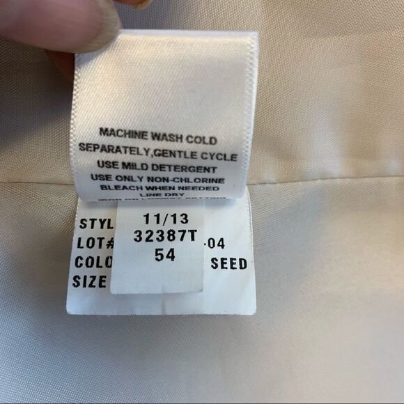 T Tahari beige puffed rolled collar jacket coat - Picture 12 of 13